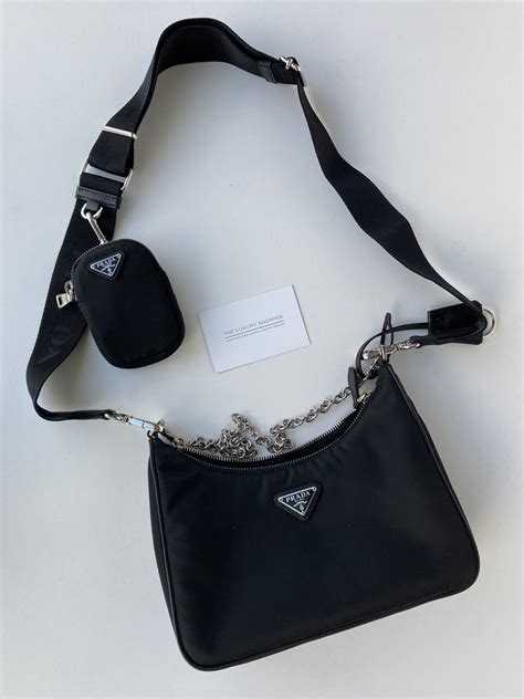 prada black logo crossbody belt bag|Prada crossbody bag price.